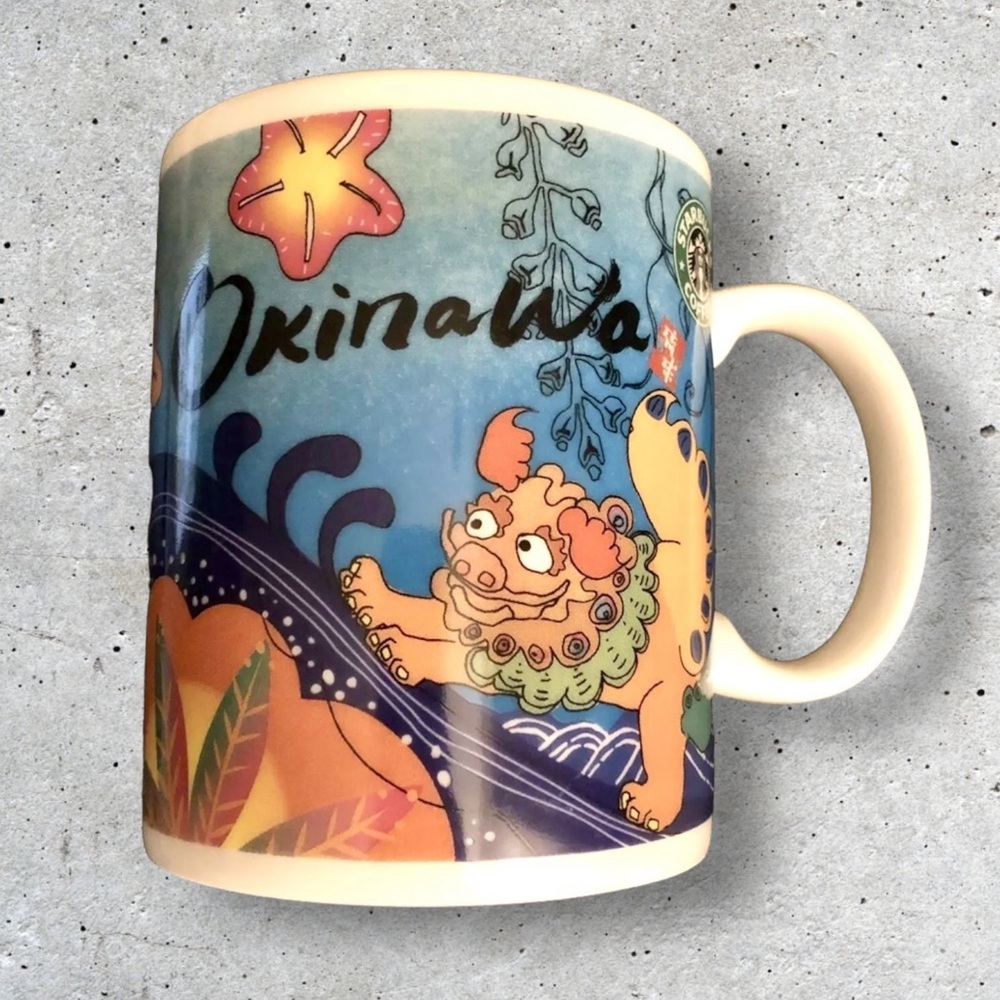 Starbucks 2007 Japan Okinawa Limited rare mug shi-sa lion shisa cup Old Logo